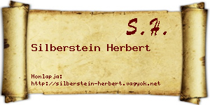 Silberstein Herbert névjegykártya